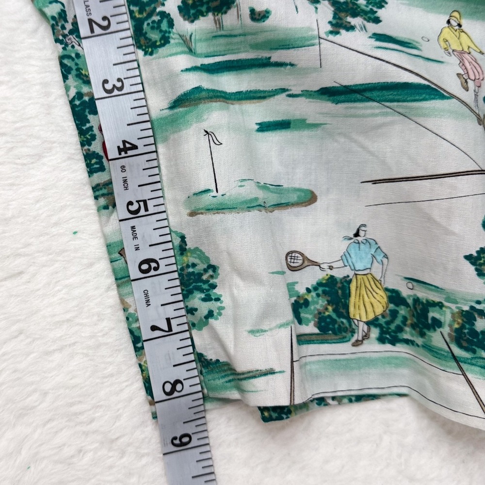 Vtg Tail Colorful Floral Pleated Tennis Golf High Waist Shorts Pockets Sz 10 - Picture 10 of 11
